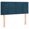 vidaXL Boxspring met matras en LED fluweel donkerblauw 90x200 cm
