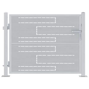 vidaXL Tuinpoort met slot Zilver 100 x 75 cm Roestvrij staal