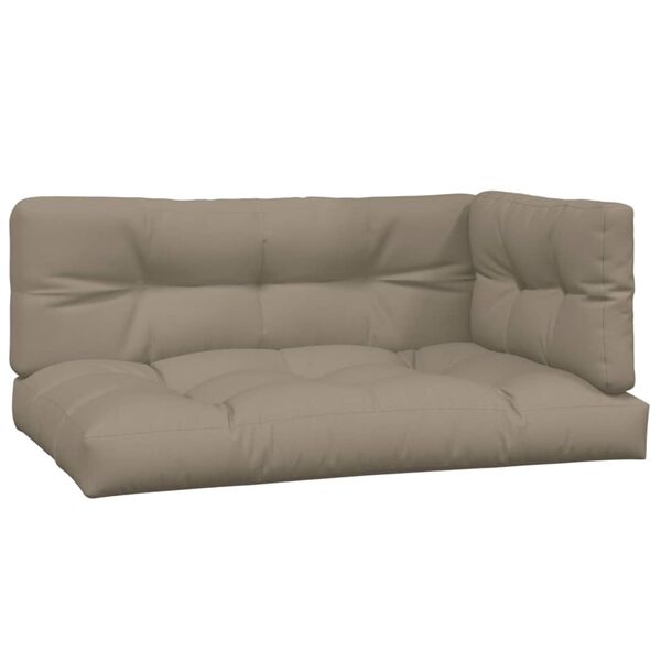 vidaXL 4-delige Loungeset pallet met kussens massief acaciahout