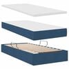 vidaXL Opslag bed met matras met matras Blauw 90 x 200 cm Polyester