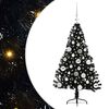 vidaXL Kunstmatig Voorverlicht Kerstboom met 150 LED Zwart 120 cm PVC