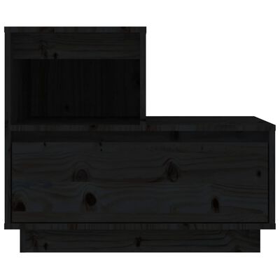 vidaXL Nachtkastjes 2 st 60x34x51 cm massief grenenhout zwart