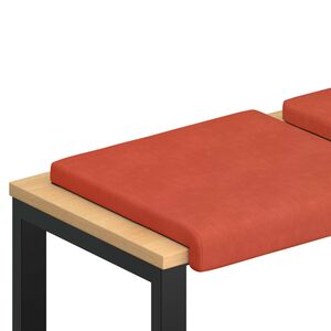 vidaXL Bankkussen 4 st corduroy Rood-oranje Diepte 35 cm