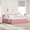 vidaXL Opslag bed met matras met hoofdeinde Roze 90 x 200 cm