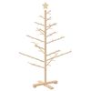 vidaXL Houten kerstboom Naturel 125 cm Massief grenenhout