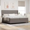 vidaXL LED Box Spring Bed met matras Taupe 200 x 200 cm Stof