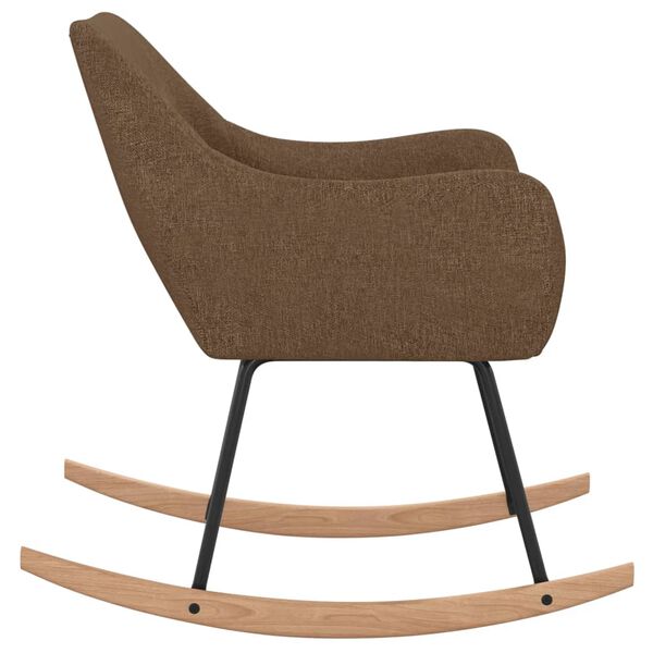 vidaXL Schommelstoel stof bruin