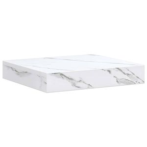 vidaXL Wandplank Muurmontage Wit Marmer 23 x 23,5 x 3,8 cm