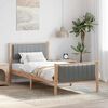 vidaXL Bedframe Bruin en lichtgrijs 90 x 190 cm Massief grenenhout