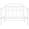 vidaXL Bedframe met hoofd- en voeteneinde&nbsp;metaal wit 100x190 cm