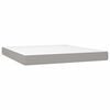 vidaXL Boxspring met matras en LED stof lichtgrijs 180x200 cm