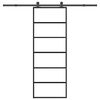 vidaXL Schuifdeur met beslag 76x205 cm ESG-glas en aluminium