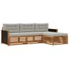 vidaXL Buiten bankenset 4 pcs Naturel en lichtgrijs Polyester