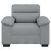 vidaXL Fauteuil 100x81x84 cm stof lichtgrijs