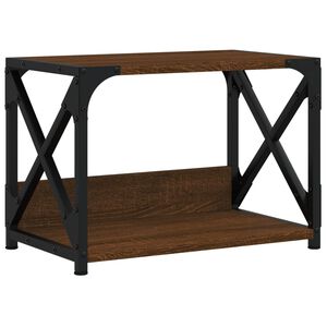 vidaXL Printerstandaard 44x26x31,5 cm bewerkt hout bruin eikenkleur