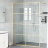 vidaXL Inloop Douche Wand Goud 140 x 195 cm gehard glas