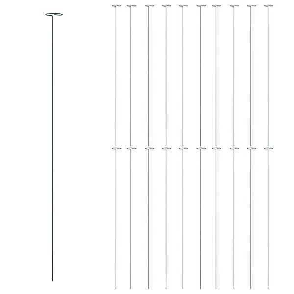 vidaXL Plantenstaken 20 st 91 cm staal donkergroen