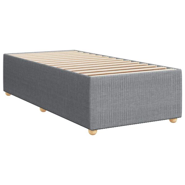 vidaXL Bedframe zonder matras 90x190 cm stof lichtgrijs