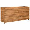 vidaXL Plantenbak verhoogd 150x40x72 cm gerecycled teakhout en staal