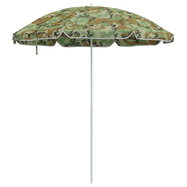 vidaXL Strandparasol Groen 263 x 263 x 272 cm Polyester en Metaal