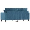 vidaXL Tweezitsbank 140 cm fluweel blauw
