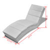 vidaXL Chaise longue kunstleer wit