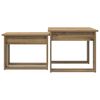 vidaXL Koffietafel Set 2 pcs Artisan Eiken Bewerkt hout