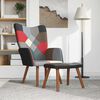 vidaXL Relaxstoel met voetenbank patchwork stof