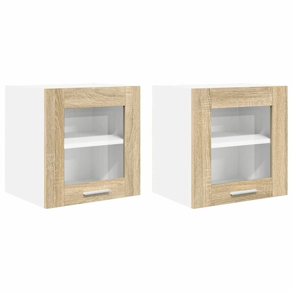 vidaXL Hangkast 2 pcs Sonoma Eiken 40 x 31 x 40 cm Bewerkt hout