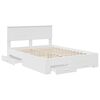 vidaXL Bedframe met hoofdeinde met lade Wit 150 x 200 cm Bewerkt hout