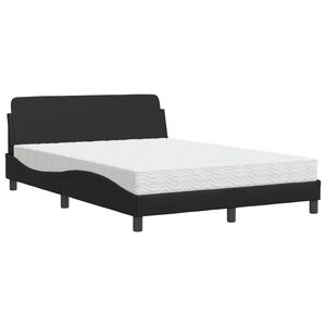 vidaXL Bed met matras "Dover" kunstleer zwart 120x200 cm