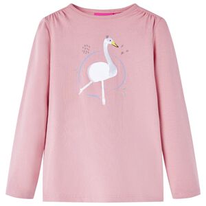 Kindershirt met lange mouwen 116 lichtroze