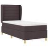 vidaXL Boxspringbed met matras Donkerbruin 200 x 80 cm Stof