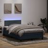 vidaXL Boxspring met matras en LED fluweel donkergrijs 120x220 cm
