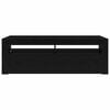 vidaXL TV-kast met LED Zwart Eiken 120 x 35 x 40 cm Bewerkt hout