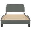 vidaXL Bedframe "Dover" 100x200 cm stof donkergrijs