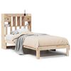vidaXL Bed met boekenkast zonder matras massief grenenhout 90x200 cm