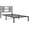 vidaXL Bedframe met hoofdbord metaal zwart 100x190 cm