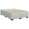 vidaXL Boxspring met matras fluweel lichtgrijs 140x190 cm