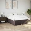 vidaXL Boxspring met matras stof donkerbruin 140x190 cm