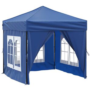vidaXL Partytent inklapbaar met zijwanden 2x2 m blauw