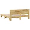 vidaXL Bedframe hoofdeinde zonder matras 200x200 cm massief hout eiken