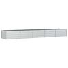 vidaXL Plantenbak verhoogd 400x80x45 cm gegalvaniseerd staal zilver