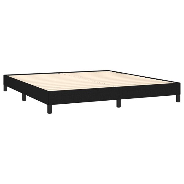 vidaXL Bedframe zonder matras stof zwart 160x200 cm