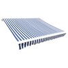 vidaXL Vervangingsdoek voor luifel 400x300 cm polyester blauw en wit