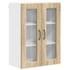 vidaXL Wandglas cabinet PORTO Sonoma Eiken 60 x 31 x 80 cm
