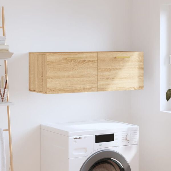 vidaXL Wandkast 100x36,5x35 cm bewerkt hout sonoma eikenkleurig