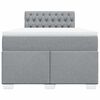vidaXL Boxspring met matras stof lichtgrijs 120x190 cm
