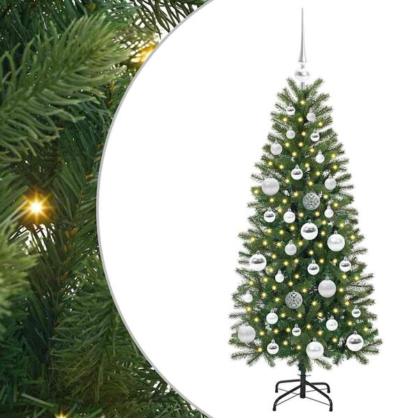 vidaXL Kunstkerstboom met 150 LED met standaard Groen 120 cm PE en PVC