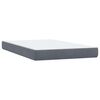 vidaXL Boxspring met matras fluweel donkergrijs 120x210 cm